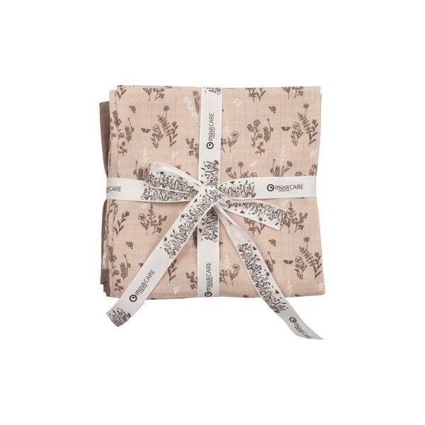 FLORA stofble 2-pak, nightingale/balsam cream/walnut, M&uuml;sli by Green Cotton