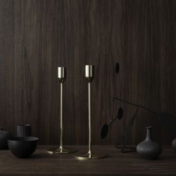 Nattlight lysestage lille, messing, Skultuna