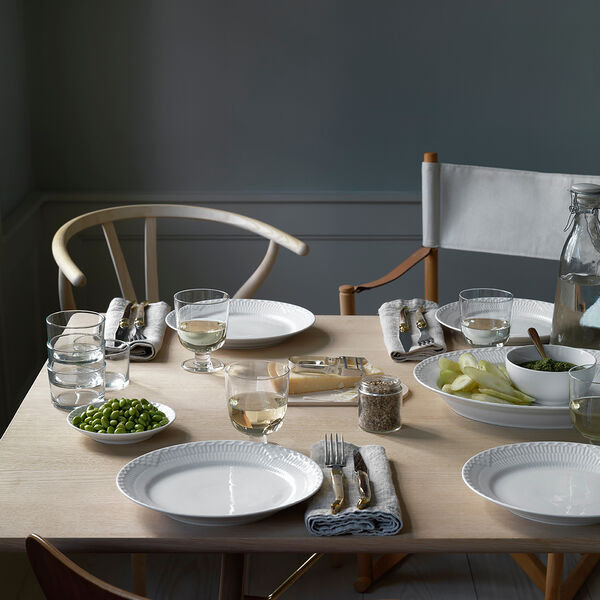 Hvid Halvblonde fad 36,5 cm, Royal Copenhagen