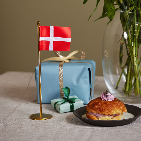 Bordflagstang, messing, Piet Hein