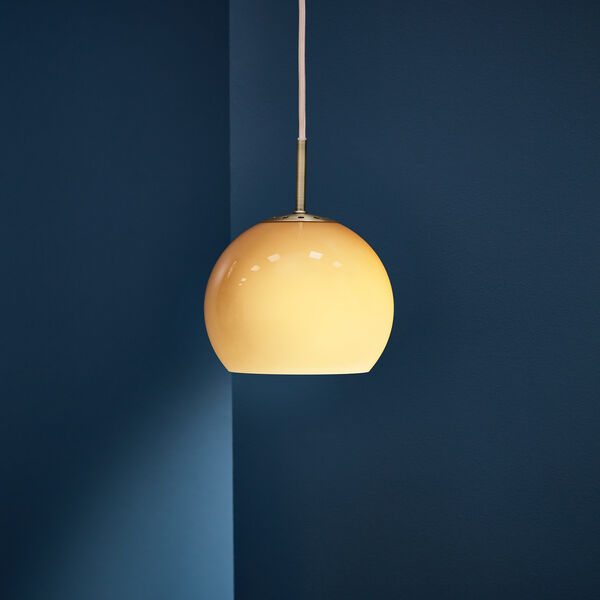 Ball Glass Pendant, amber, FRANDSEN