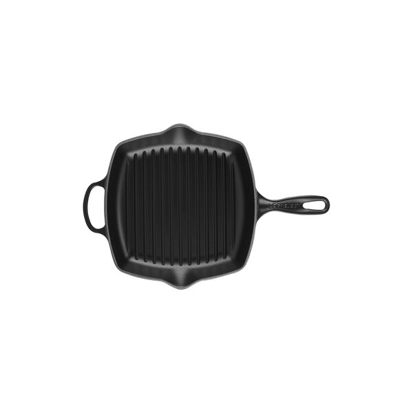 Signature st&oslash;bejern kvadratisk grillpande 26 cm, matte black, Le Creuset