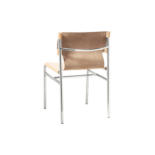 Jordan Leather Dining Chair, beige, Westwing Collection