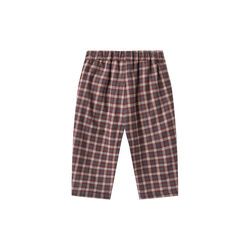 Trousers Lined Arne, blue holiday check, Wheat