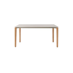 Vipp718 Open-Air Table, teak/light grey, Vipp