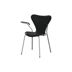 Serie 7&trade; 3207 forsidepolstret stol, Grace Black, Fritz Hansen
