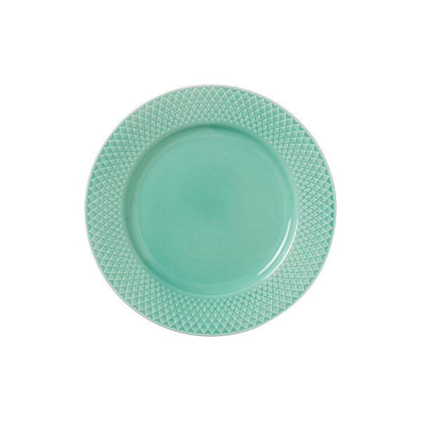 Rhombe Color frokosttallerken &Oslash; 21 cm, aqua, Lyngby Porcel&aelig;n