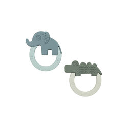 Deer Friends 2-pak bidelegetøj, green/blue, Done by Deer