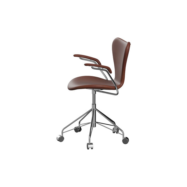 Serie 7&trade; 3217 fuldpolstret kontorstol, Grace Chestnut, Fritz Hansen