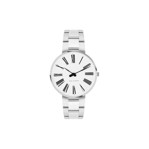 Roman armbåndsur 34 mm, steel/white, Arne Jacobsen Watches