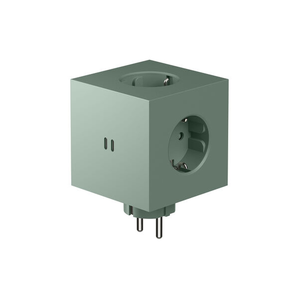 Square 2 USB-C (30W), oak green, Avolt