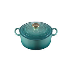 Signature rund st&oslash;bejernsgryde &Oslash; 24 cm, bleu riviera, Le Creuset