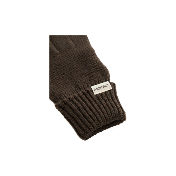 Aske Knit Gloves, dark roast, MarMar Copenhagen