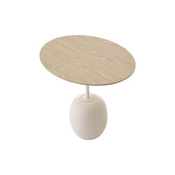 Lato Table LN9 Lounge Table, Crema Diva marble/oak, &Tradition