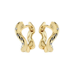 EVRA recycled organiske krystal hoops, guld EVRA recycled organiske krystal hoops, guld, Pilgrim