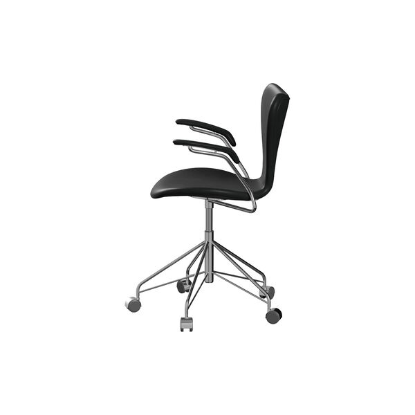 Serie 7&trade; 3217 fuldpolstret kontorstol, Grace Black, Fritz Hansen