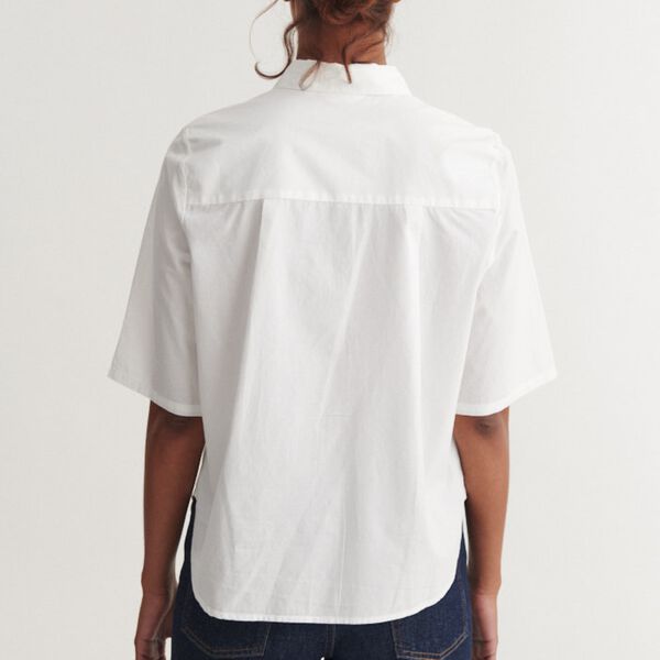 Silje SS Shirt, bright white, Basic Apparel