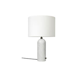 Gravity Table Lamp, white marble/white, GUBI