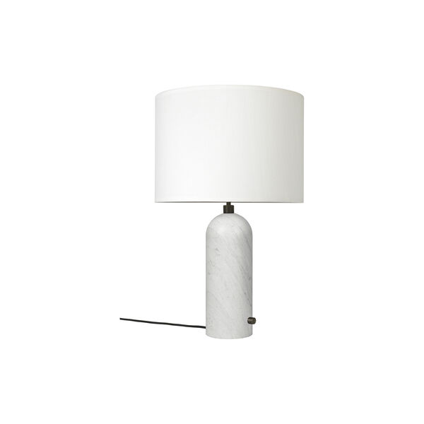 Gravity Table Lamp, white marble/white, GUBI