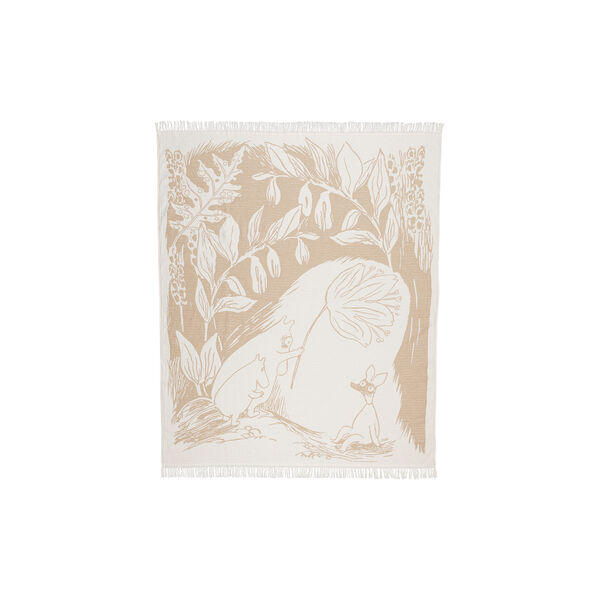 Mumi bomuldst&aelig;ppe, beige, Moomin Arabia