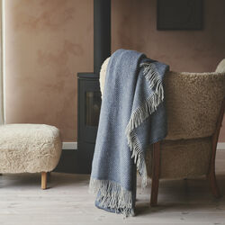 Liv&oslash; plaid, 02126 fjord, Silkeborg Uldspinderi