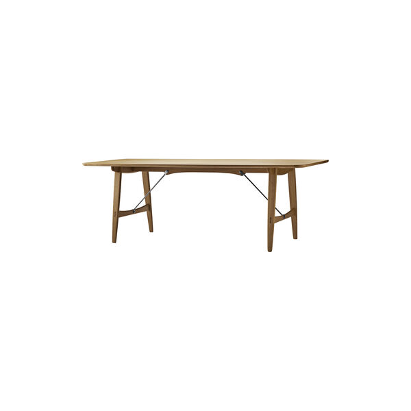 BM1160 Jagtbordet spisebord, hvidolieret eg/st&aring;l, Carl Hansen & S&oslash;n