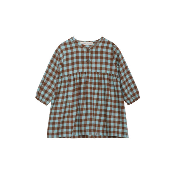 Baby Brushed Dress, coffee checks, Serendipity