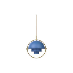 Multi-Lite Pendant, nordic blue matt/brass, GUBI