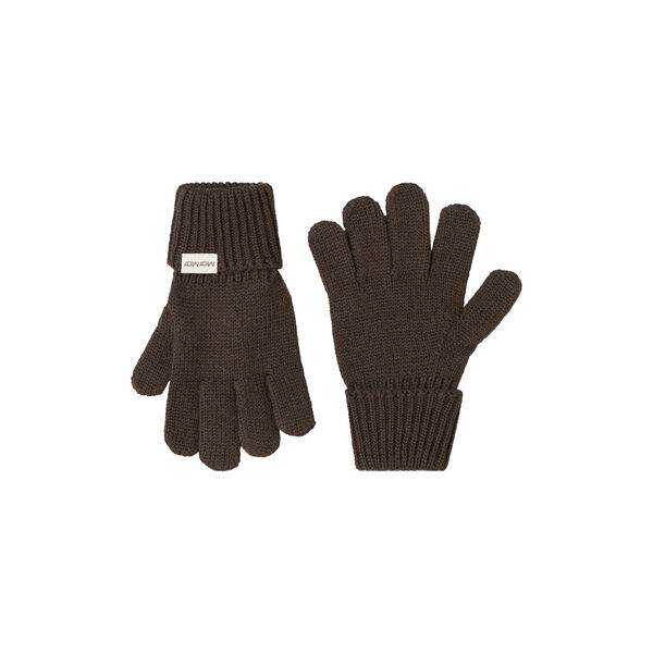 Aske Knit Gloves, dark roast, MarMar Copenhagen
