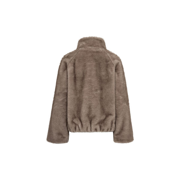 MMHilda Faux Fur Jacket, gray sand, MOS MOSH