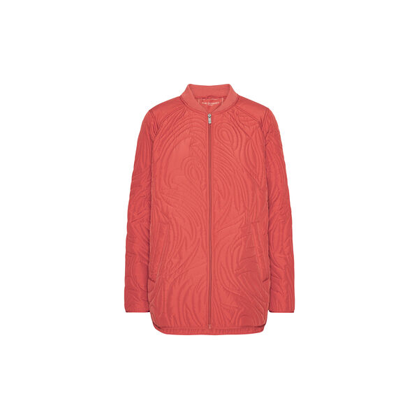 Short Quilt Jacket with Rib, baked apple, Ilse Jacobsen Hornb&aelig;k