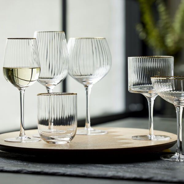 Palermo Gold rødvinsglas 4 stk., Lyngby Glas