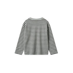 T-Shirt L/S Dallas, soft blue stripe, Wheat