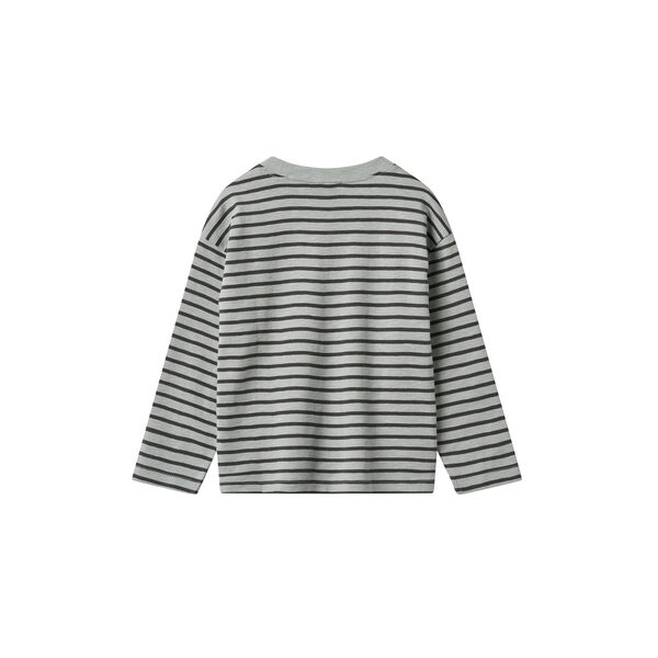 T-Shirt L/S Dallas, soft blue stripe, Wheat