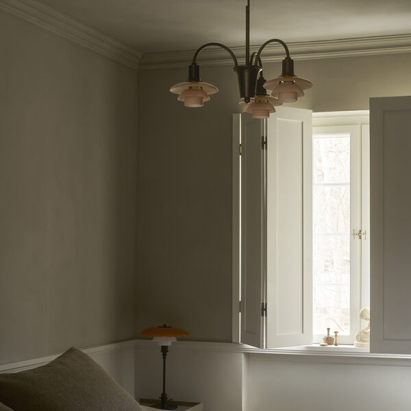 PH 1/1 Lysekrone Centenary Edition 3-armet, aged brass/dusty terracotta, Louis Poulsen