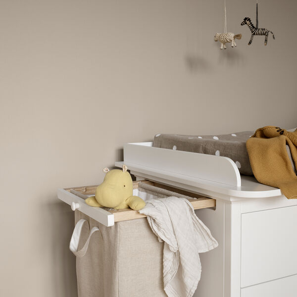 Seaside 2 udtr&aelig;k & vasket&oslash;jspose til Seaside kommode og puslekommode med 6 skuffer, Oliver Furniture