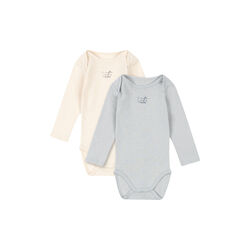 Perla 2 Pack LS Body, buttercream/pearl blue, Konges Sl&oslash;jd