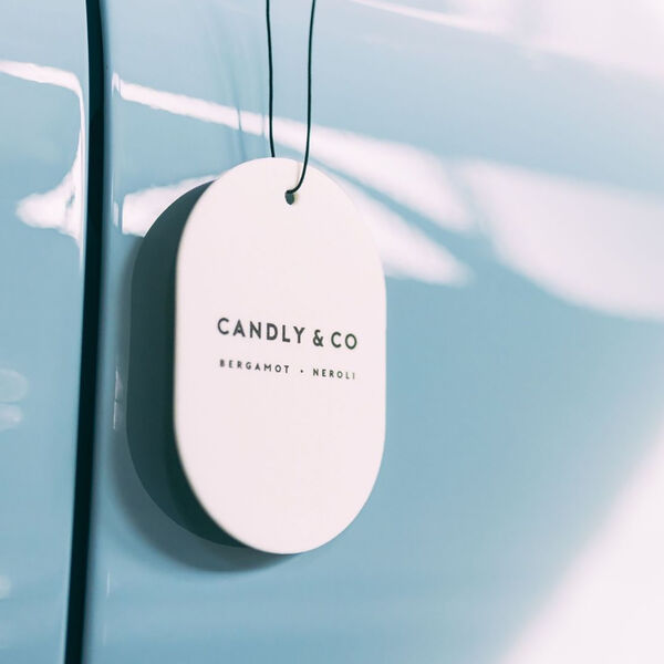 No. 5 Scented Car/Room Tag, Bergamot Neroli, Candly & Co
