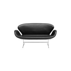 Svanesofa™ 3321 2-pers. sofa, sort, Fritz Hansen