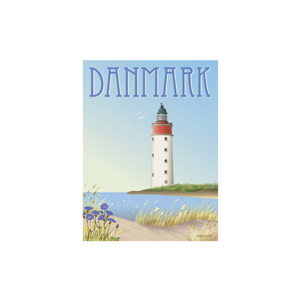 DANMARK Hvidt Fyr plakat, ViSSEVASSE