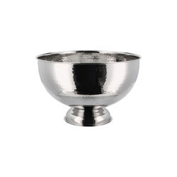 Champagnebowle, hamret blank stål, Bastian