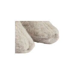 Wool Fleece Booties Lei, khaki melange, Wheat