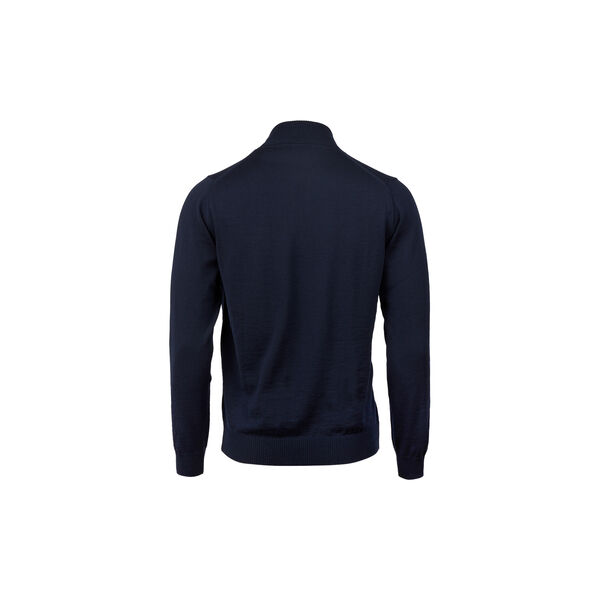 Merino Wool Zip Cardigan, navy, Stenströms