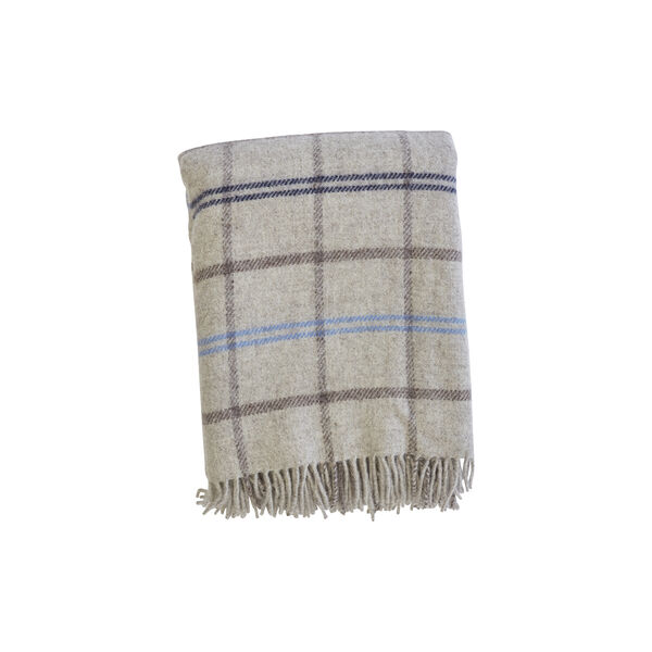 Tartan plaid, beige, Klippan Yllefabrik