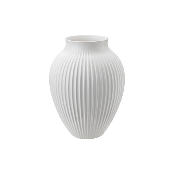 Knabstrup vase ripple, white, Knabstrup Keramik