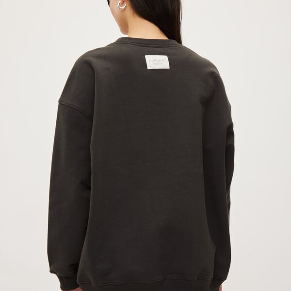 Sweat Shirt Logo, almost black, Rethinkit