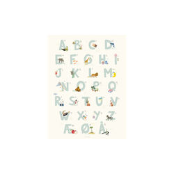 Alfabet Bl&aring; dansk plakat, ViSSEVASSE