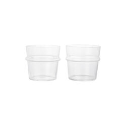 Boya&nbsp;Low&nbsp;Glasses&nbsp;2 stk., clear with bubbles, Ferm Living