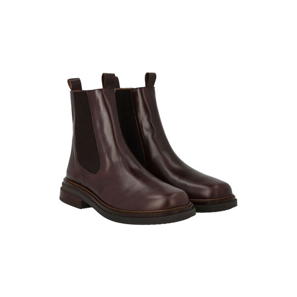 Boot with elastic, dark brown/dark brown, ANGULUS