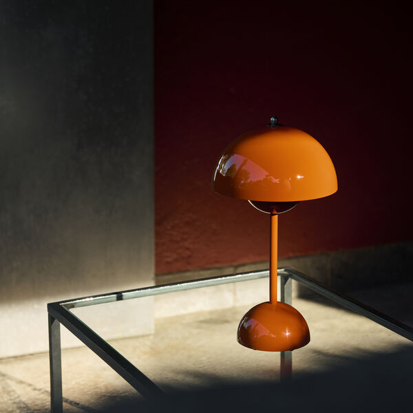Flowerpot VP9 Portable Table Lamp, zesty orange, &Tradition